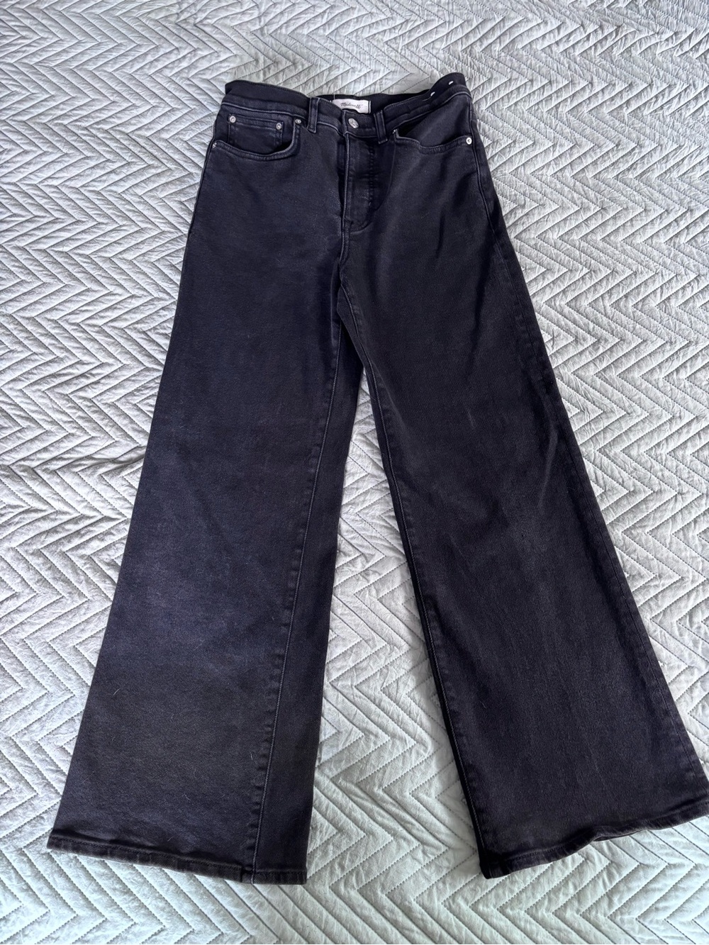 Madewell Black Wide-Leg High-Rise Jeans
